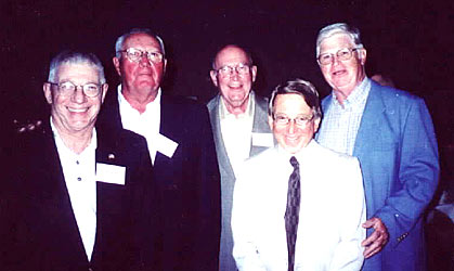 Dan Gellerup '47, Bob Tully '47, Jack Becker '47, Pete Duhamel '48 and John Lauer '48.