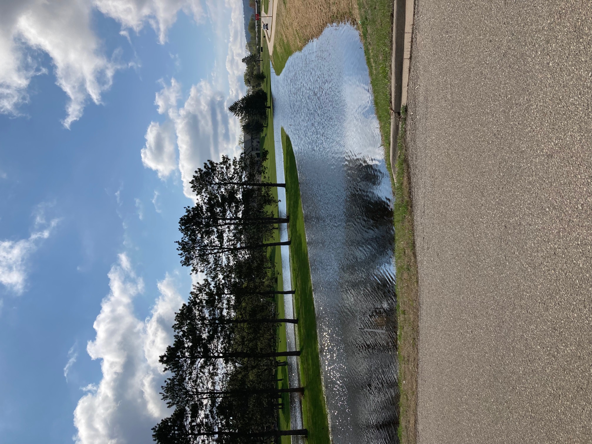 golf course flooded